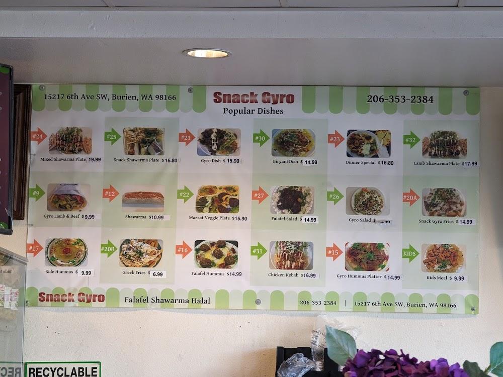 Snack Gyro Menu image 3